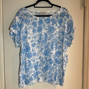 Bellaumbra Women’s 100% Linen Floral Blouse
